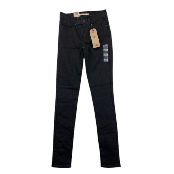 Levi's Women’s 25W 32L 311 Shaping Skinny Black Denim Jeans Pants Mid Rise NWT - Picture 1 of 10